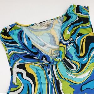 PETER NYGARD swirl print sleeveless top
